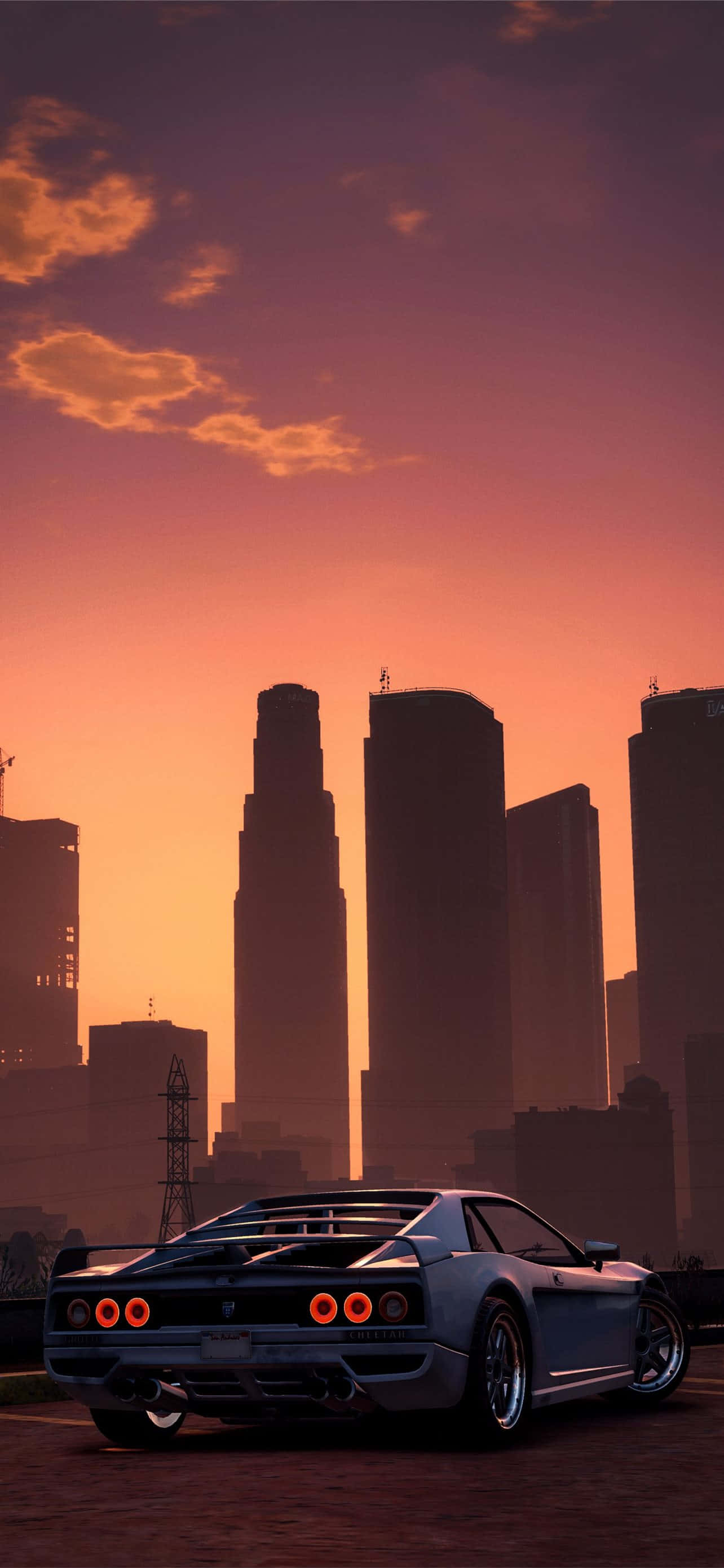 Gta-tausta pysäköity urheiluauto Los Santos Taustakuvat