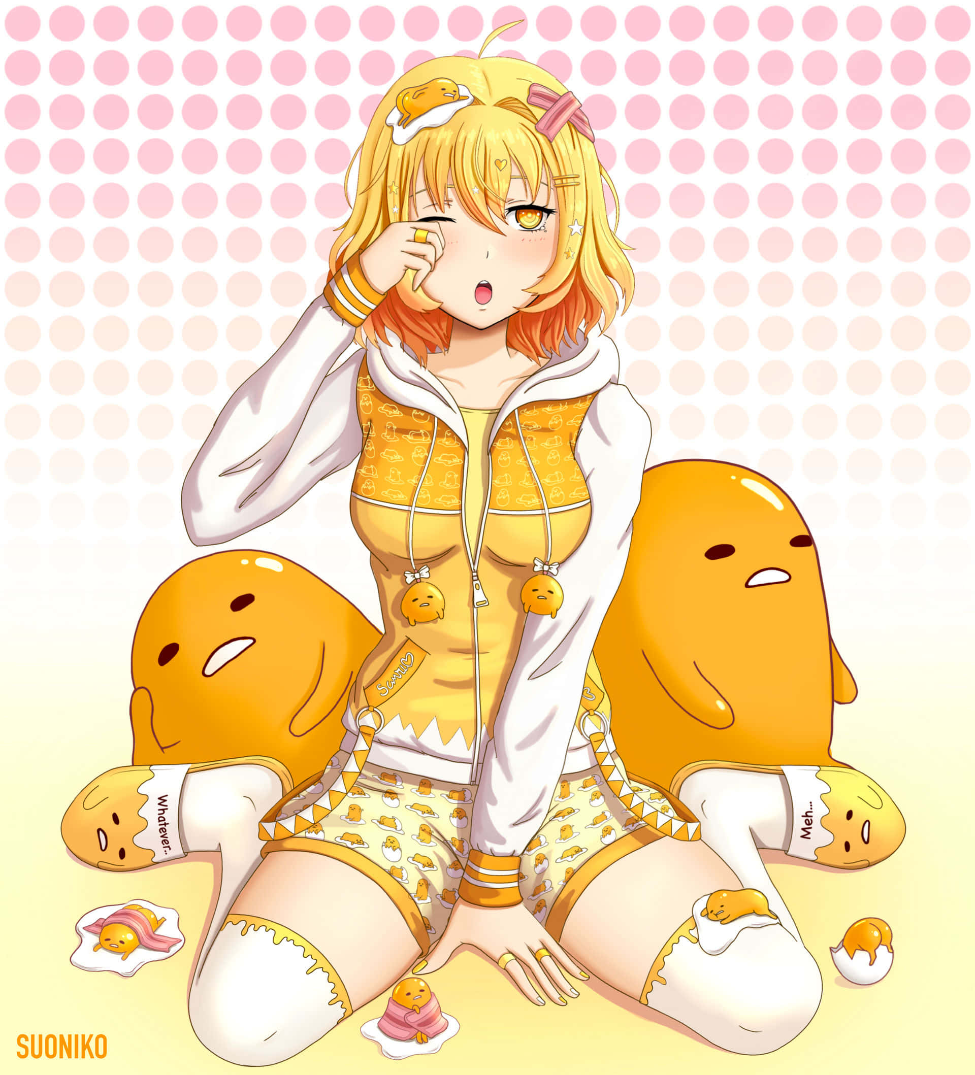 Gudetama rentoutuu Taustakuvat