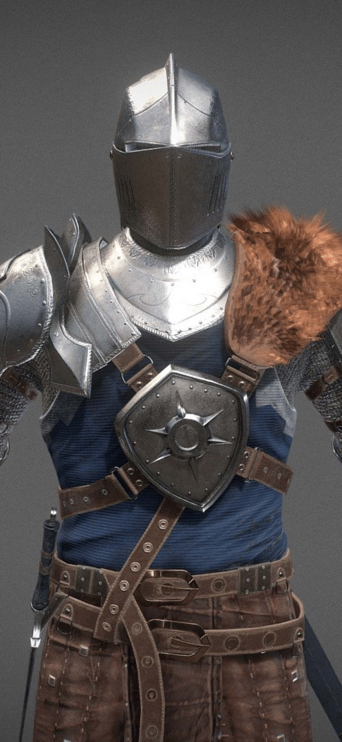 Haarniska-aiheinen iPhone Xs Mordhau -taustakuva Taustakuvat