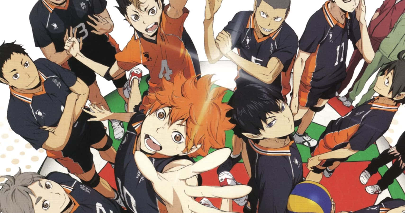 Haikyuu Shoyo Hinata Lentopallojoukkueen Kuva Taustakuvat