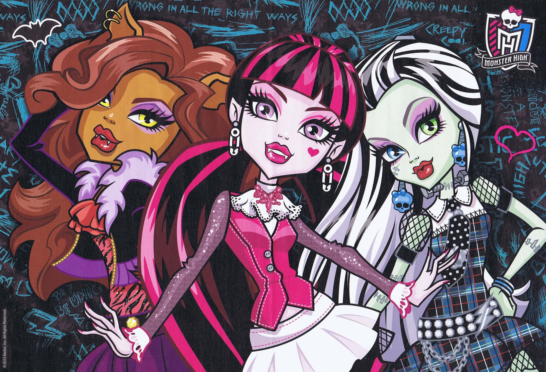 Halloween Estetiikka Monster High Tytöt Taustakuvat
