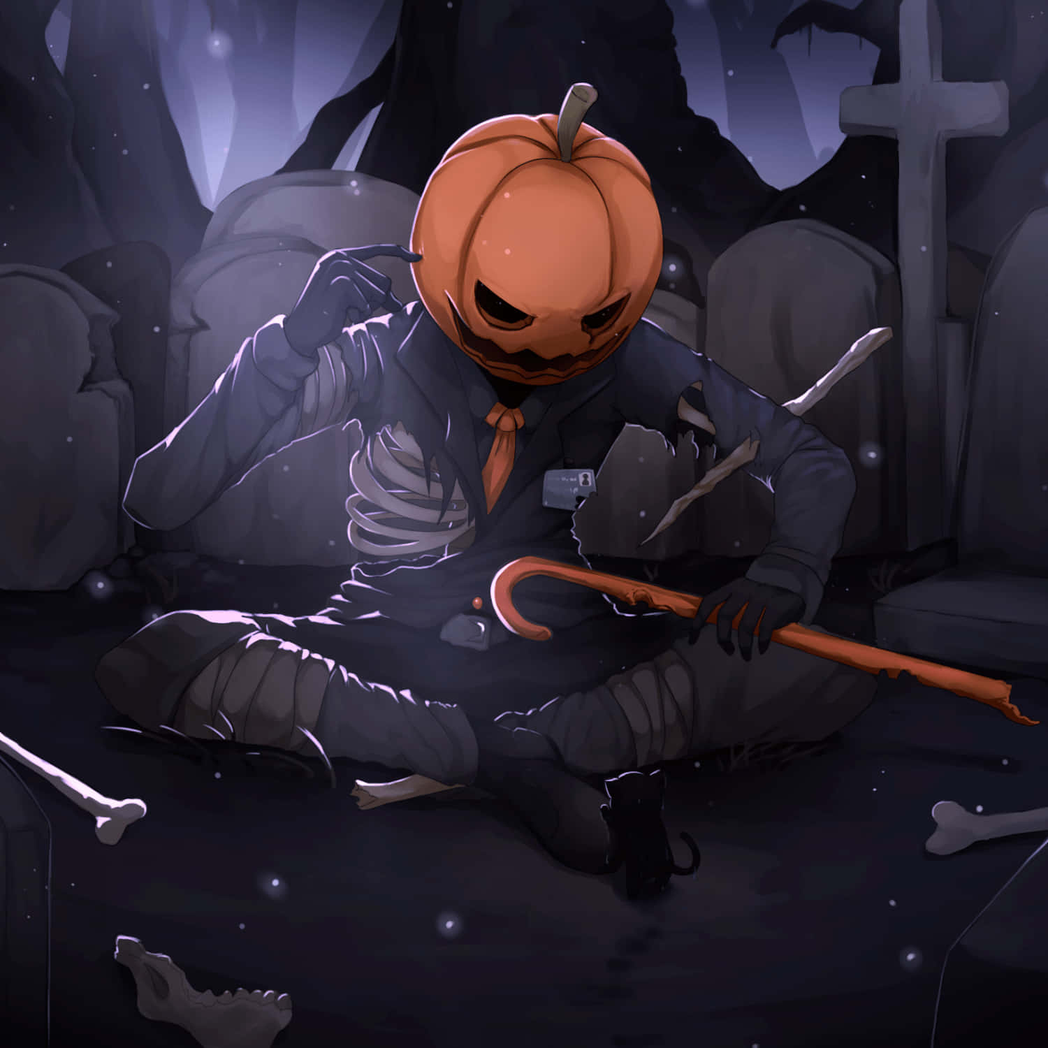 Halloween Kurpitsamies Anime PFP Estetiikka Taustakuvat