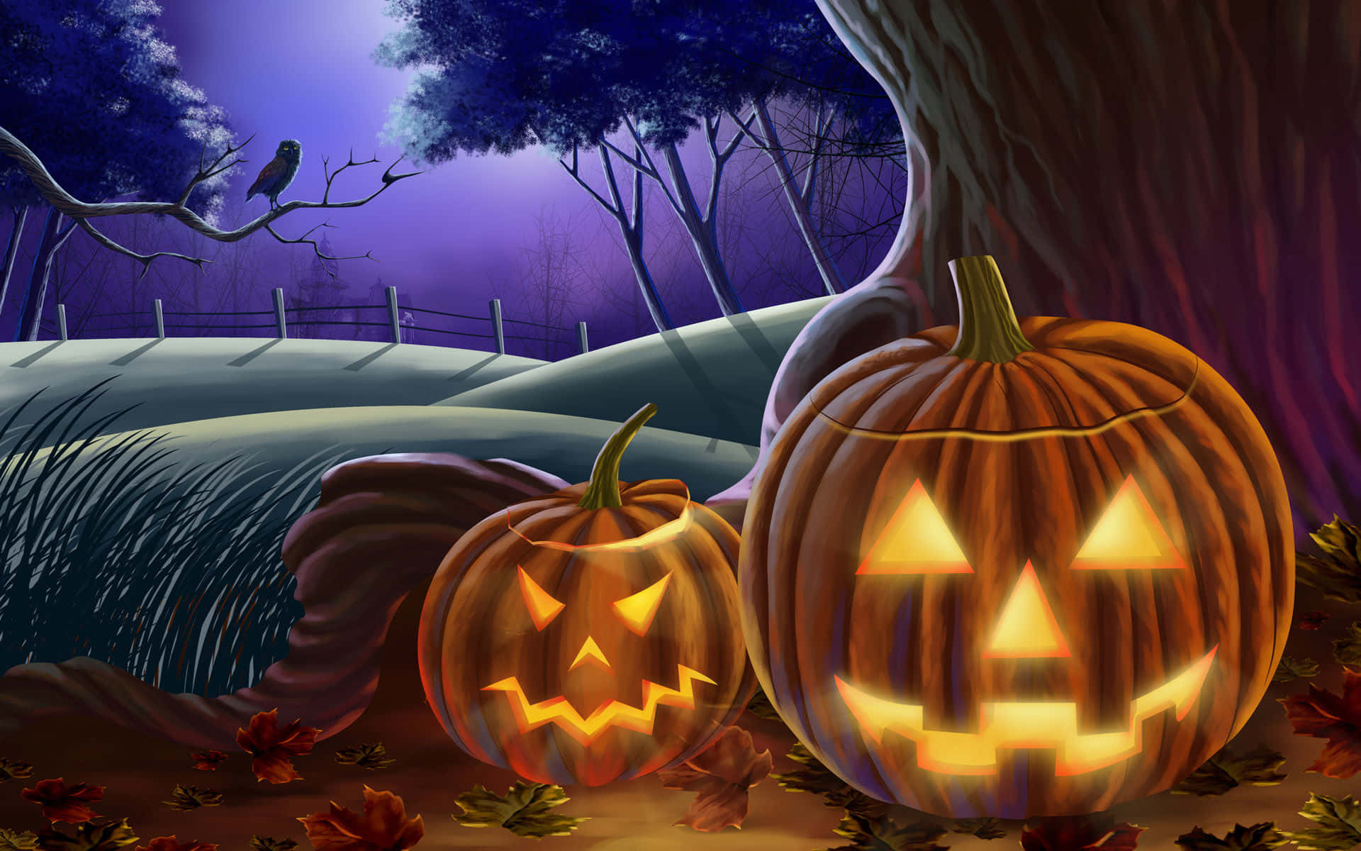 Halloween Kurpitsat Tausta Puun Kuori Taustakuvat