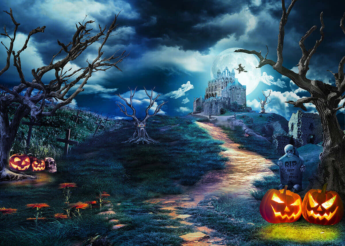 Halloween Kurpitsat Tausta Tiensivu Taustakuvat
