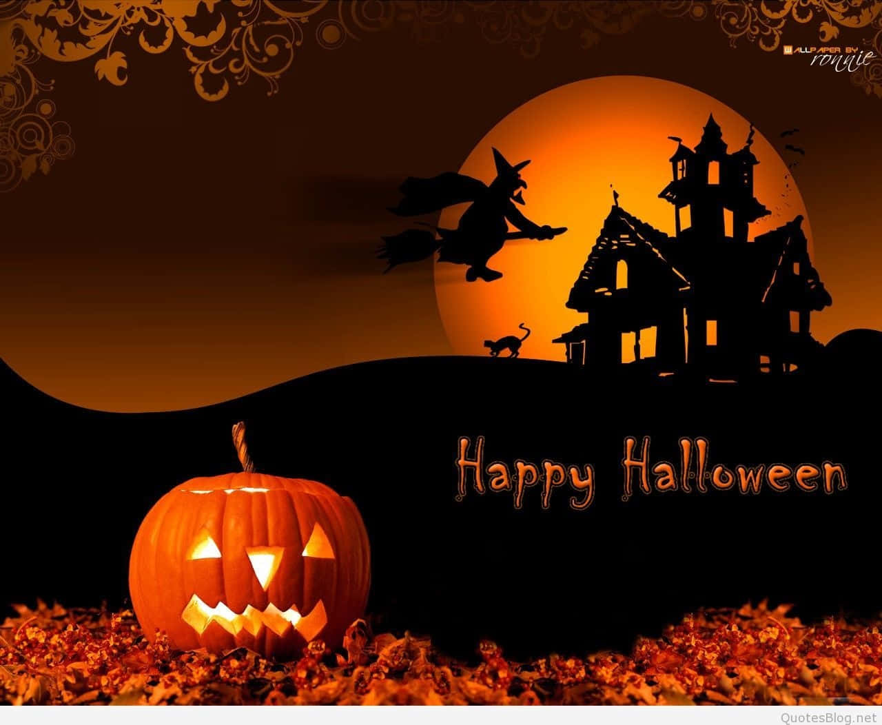 Halloween söpö karmea 3D kurpitsa digitaalinen kuva Taustakuvat
