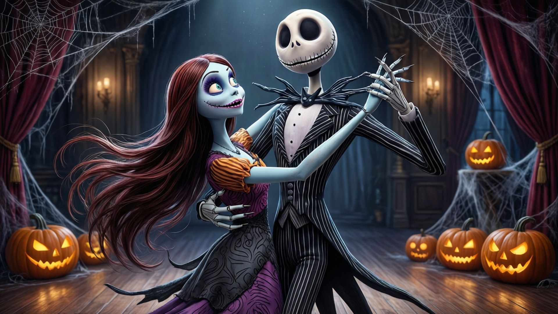 Halloween-tanssi juhlasalissa Taustakuvat