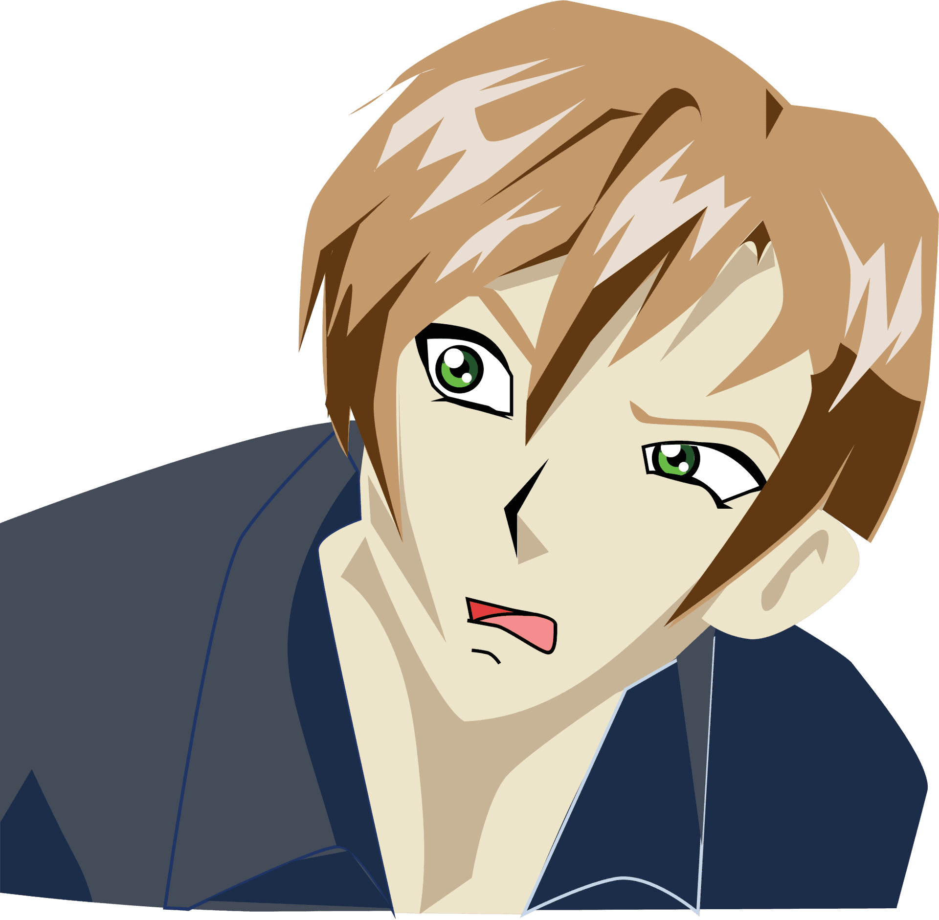 Hämmentynyt animehahmo Taustakuvat