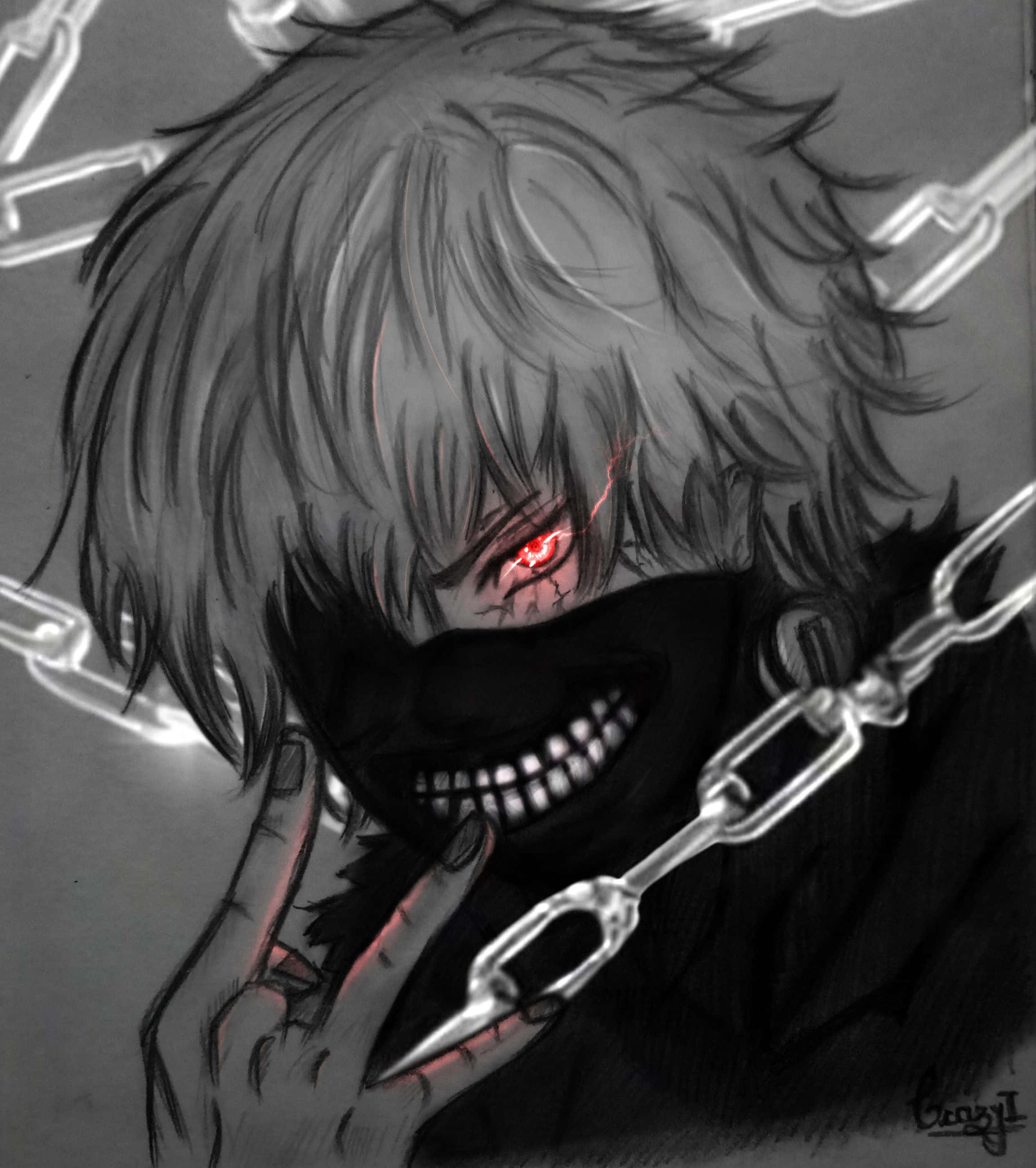 Harmaa Kaneki-profiilikuva Taustakuvat