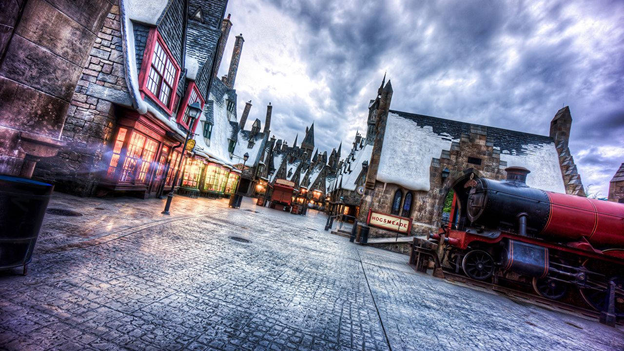 Harry Potter Hogsmeaden kylän estetiikka Taustakuvat