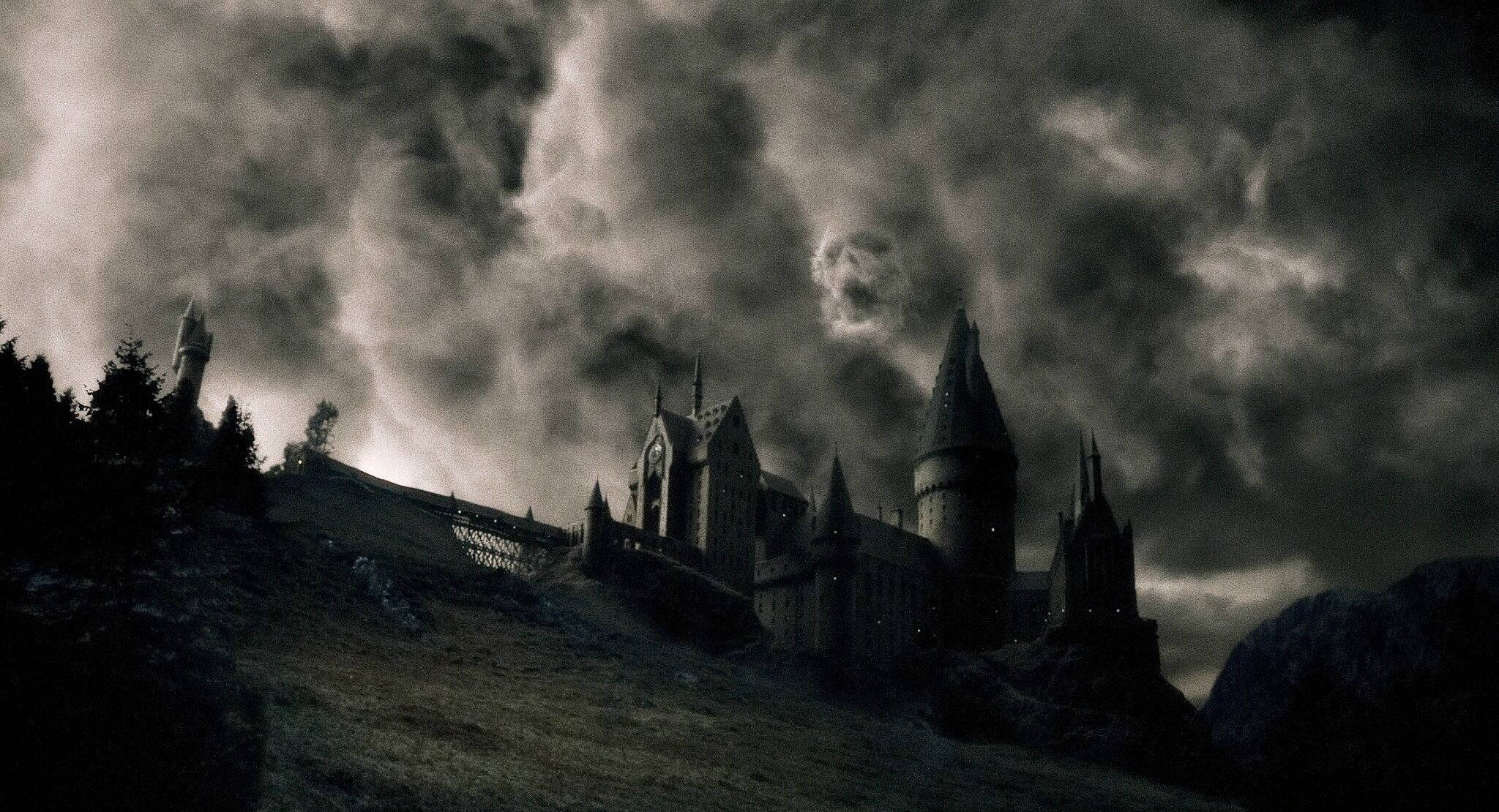 Harry Potter mustavalkoinen Tylypahkan estetiikka Taustakuvat