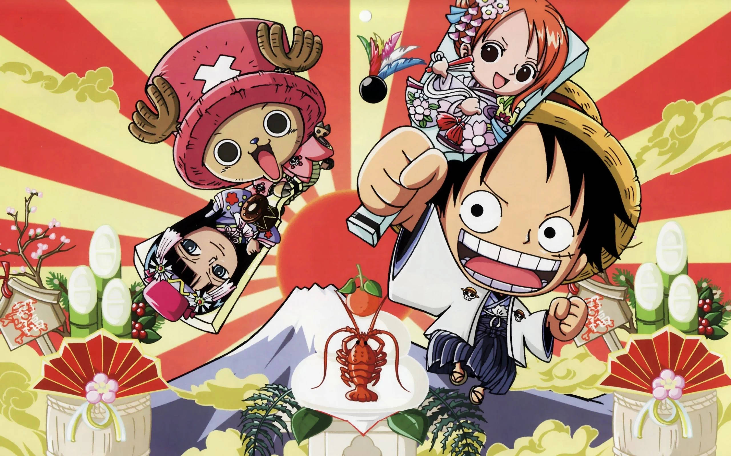 Hauska anime One Piece -taideteos Taustakuvat