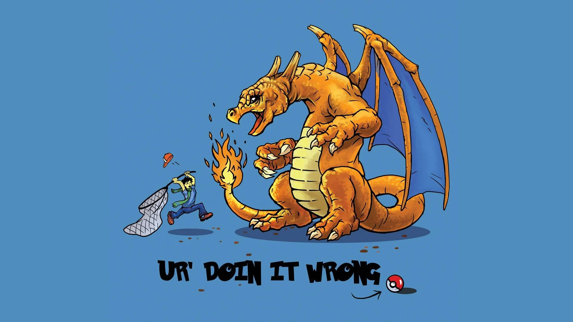 Hauska Anime Pokémon Charizardin Pyydystys Taustakuvat