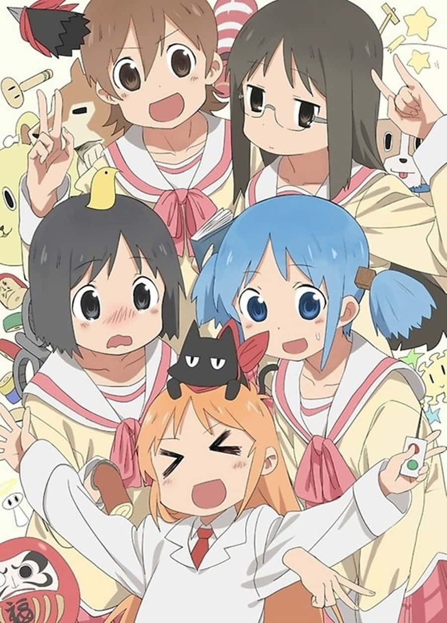 Hauska animeystäväporukka Taustakuvat