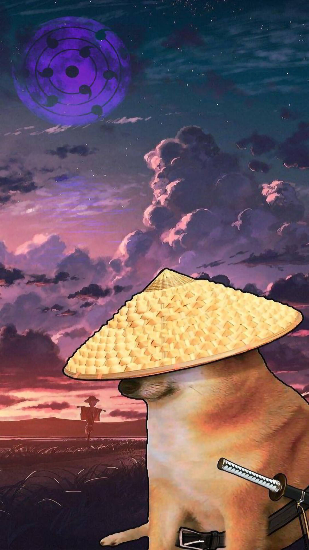 Hauska esteettinen samurai Doge Taustakuvat