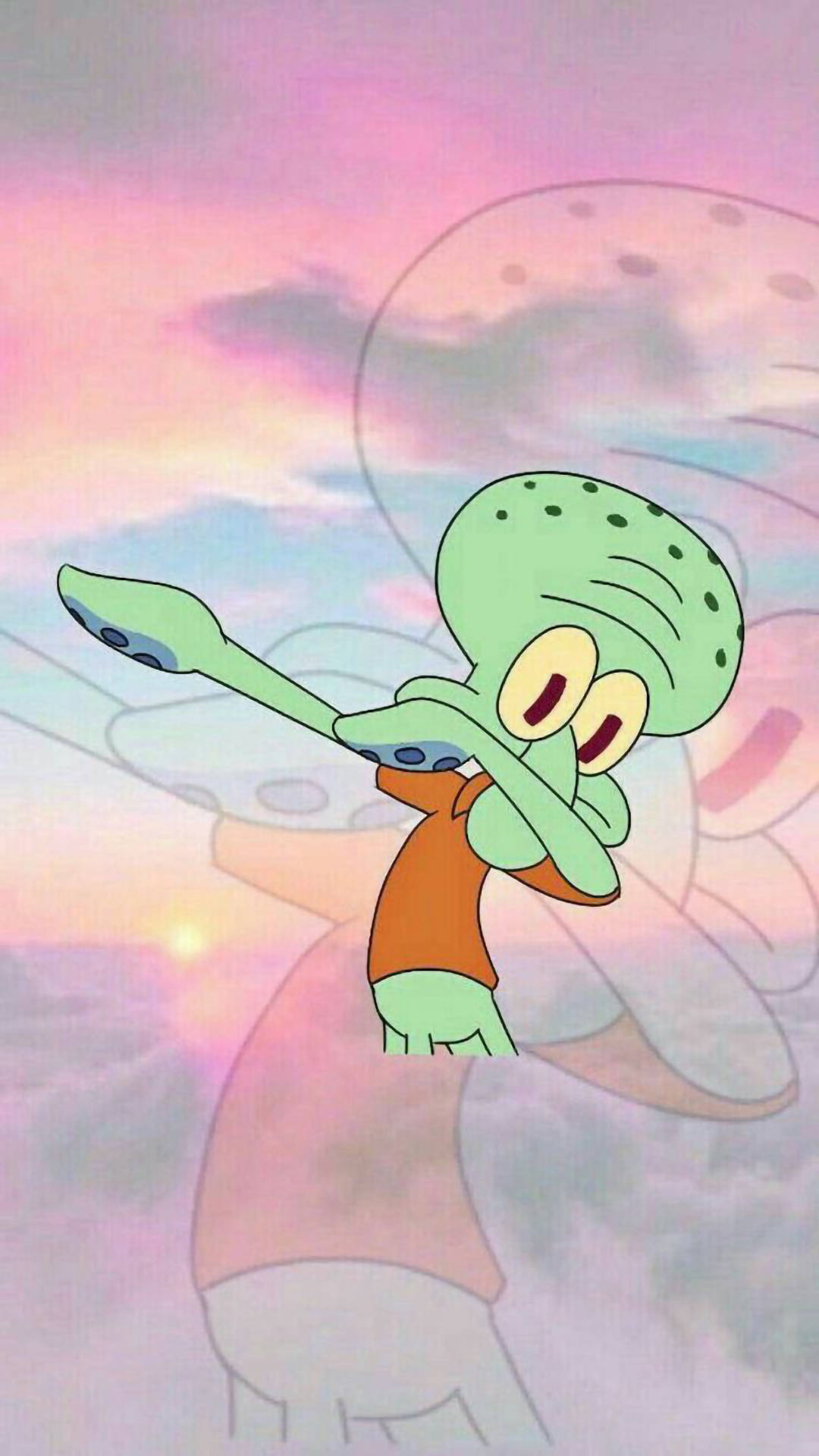 Hauska esteettinen Squidward Dabbing Taustakuvat