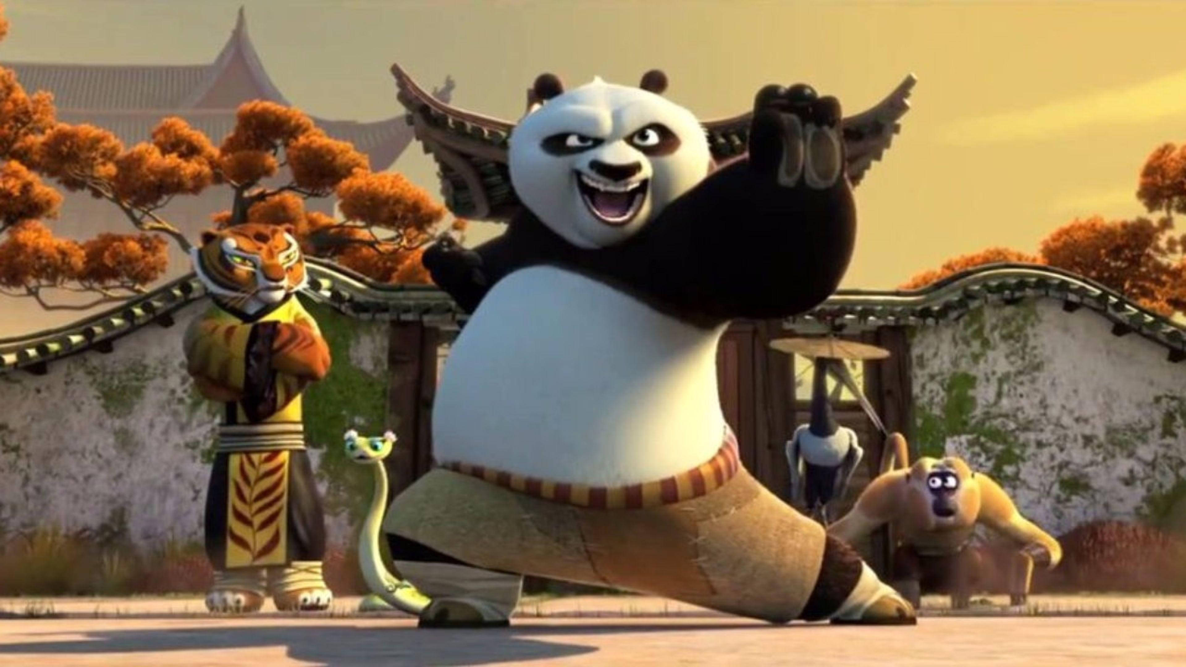 Hauska Kung Fu Panda valmiina toimintaan Taustakuvat