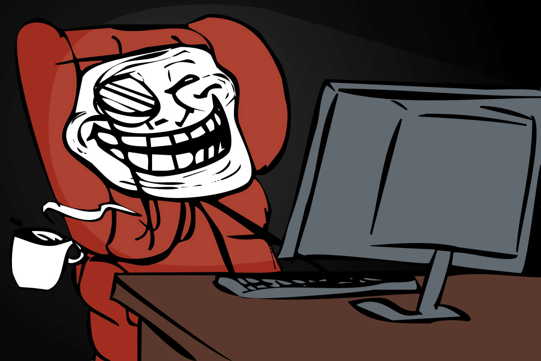 Hauska Troll Face -meemitausta Taustakuvat