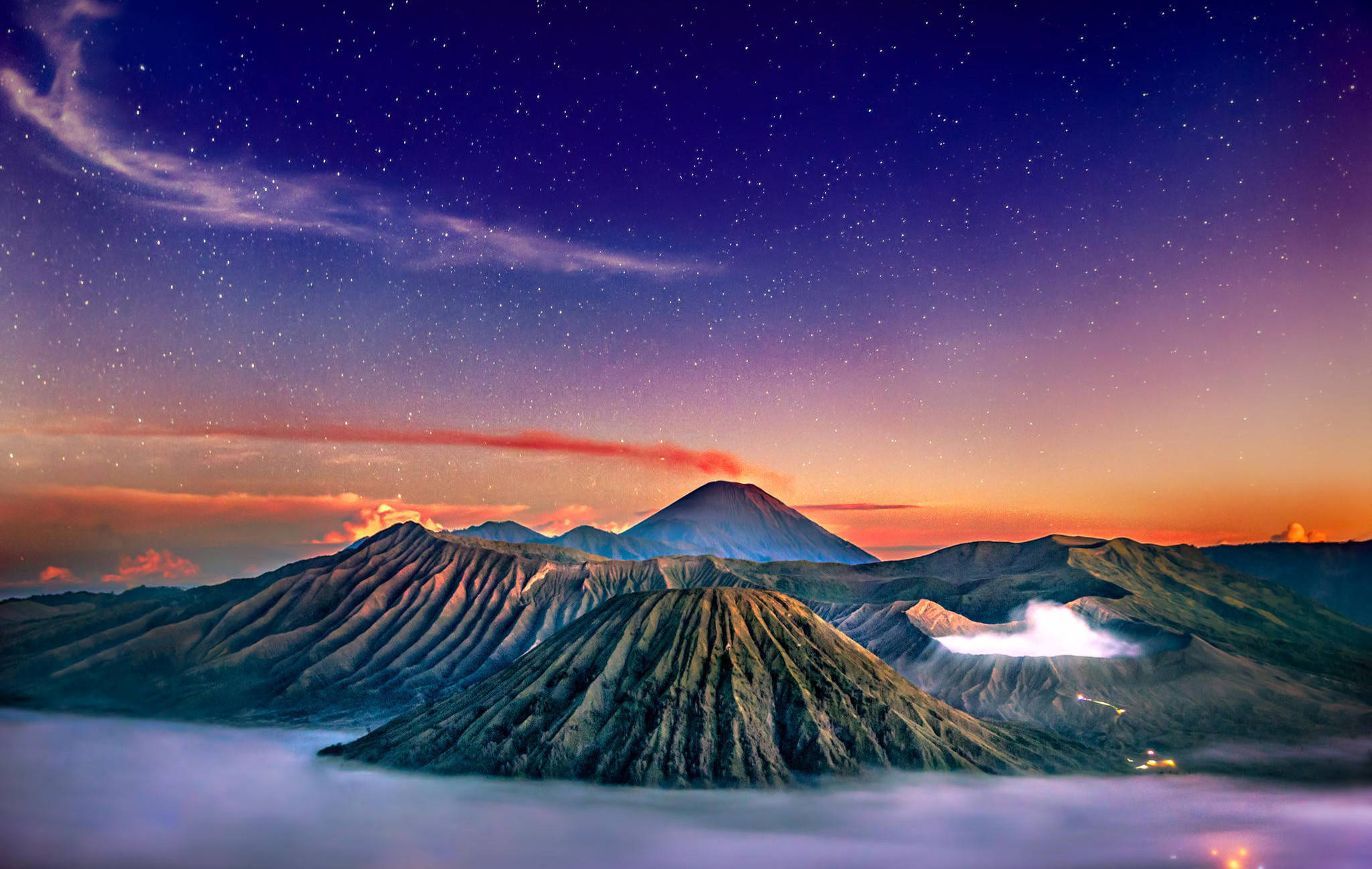 HD Maisema Mount Bromo Indonesia Taustakuvat