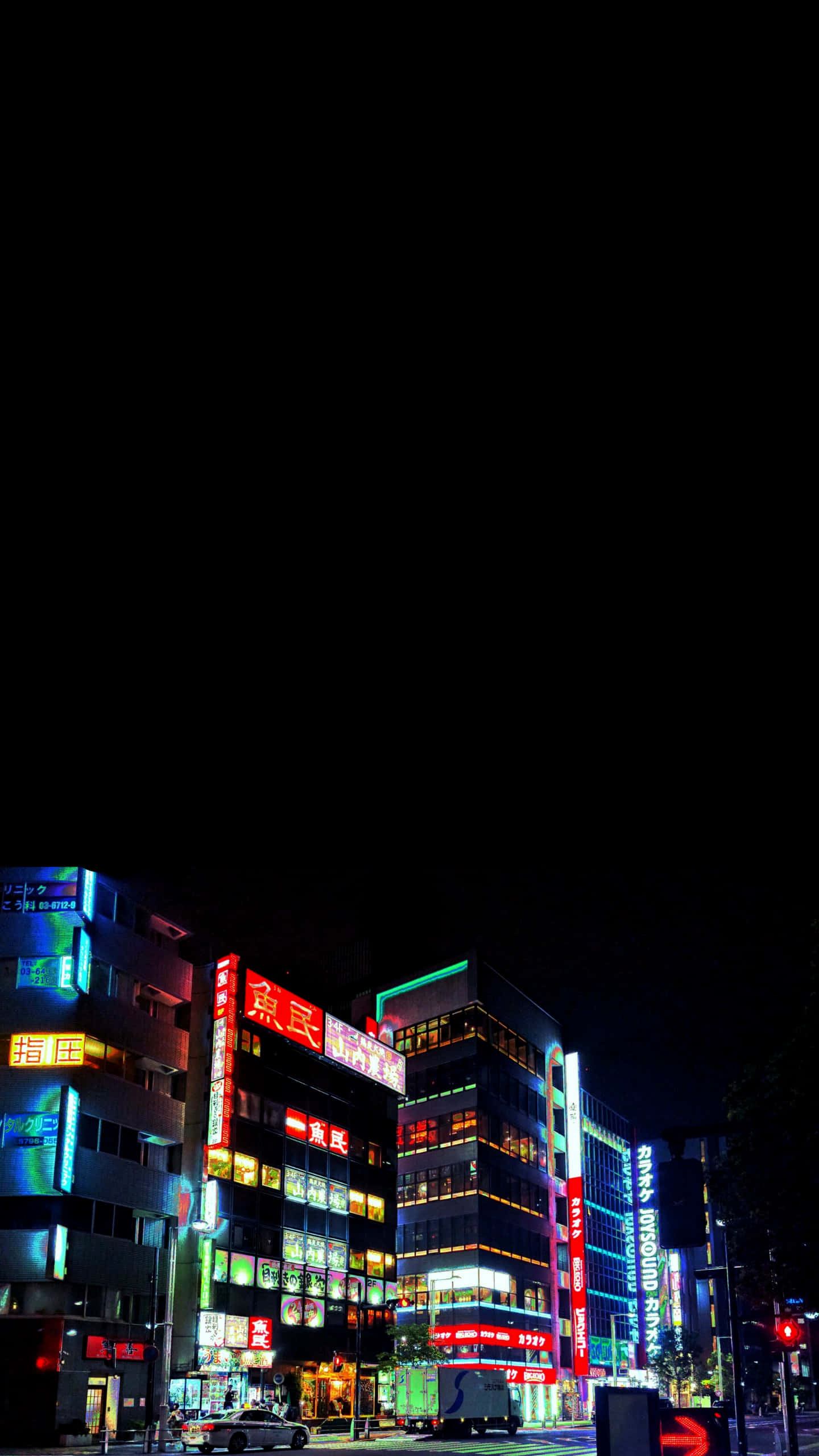 HD Oled Tokio yötausta Taustakuvat