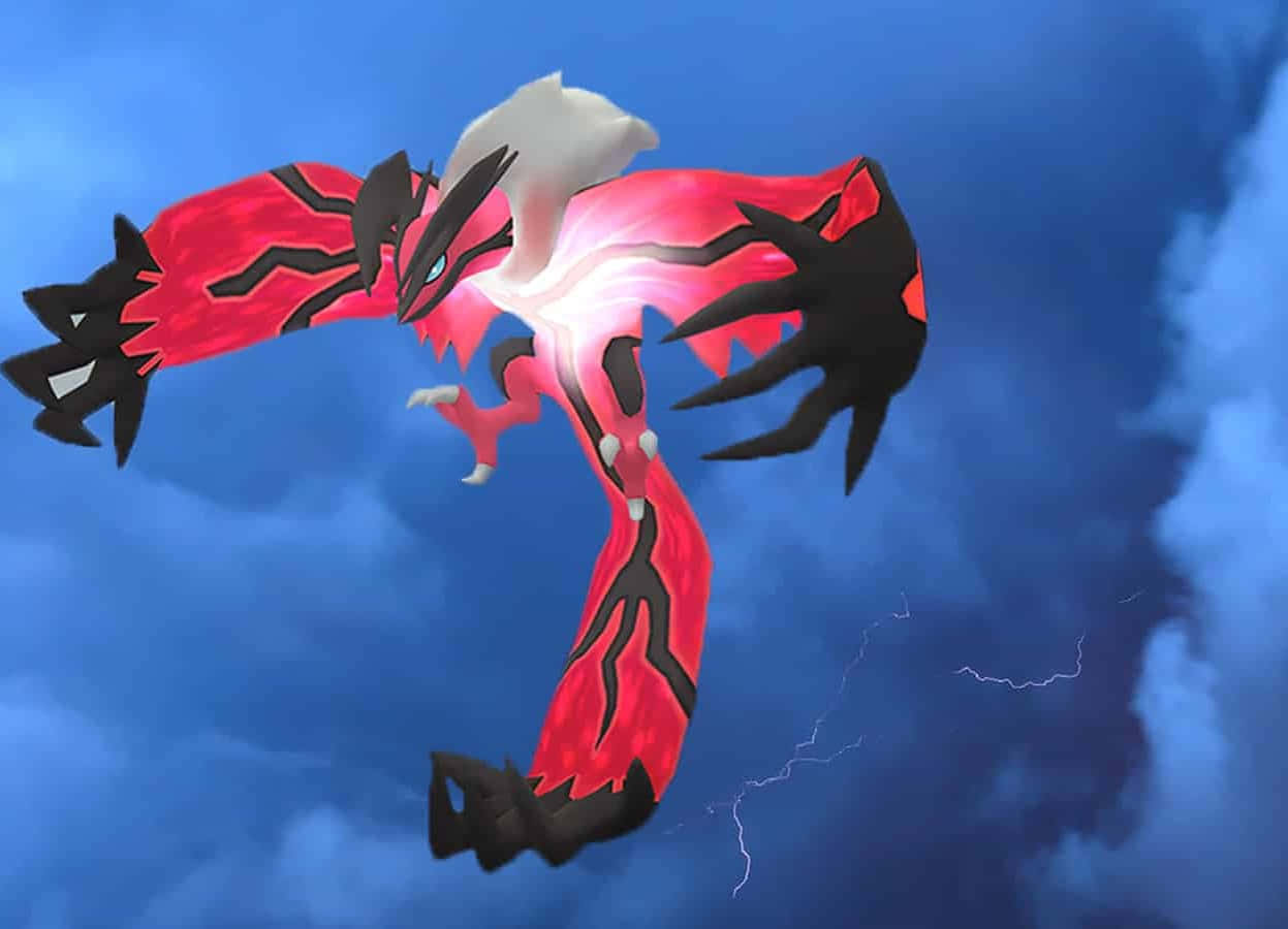 Hehkuva Yveltal Pokemon taivaalla Taustakuvat