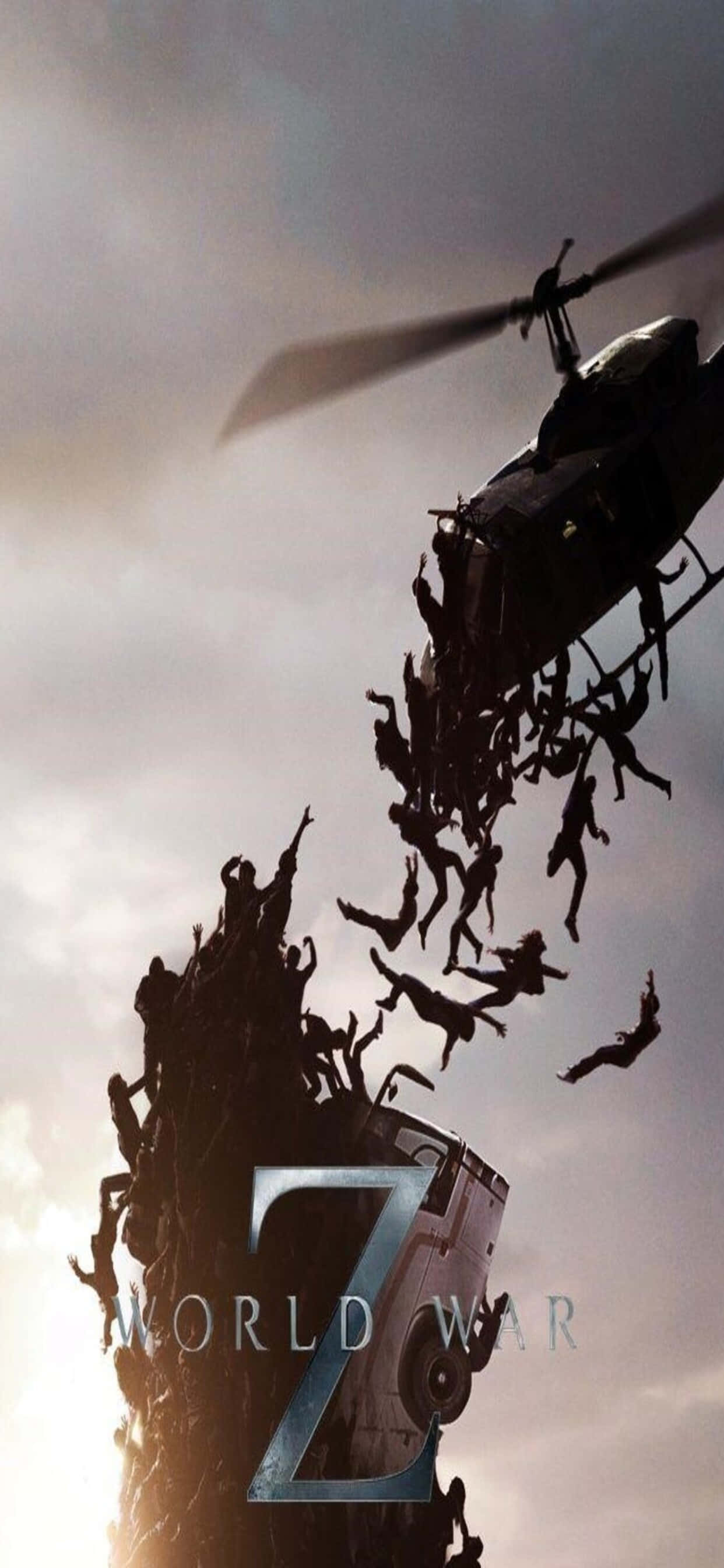 Helikopteri ammutaan alas – iPhone XS Max World War Z -tausta Taustakuvat