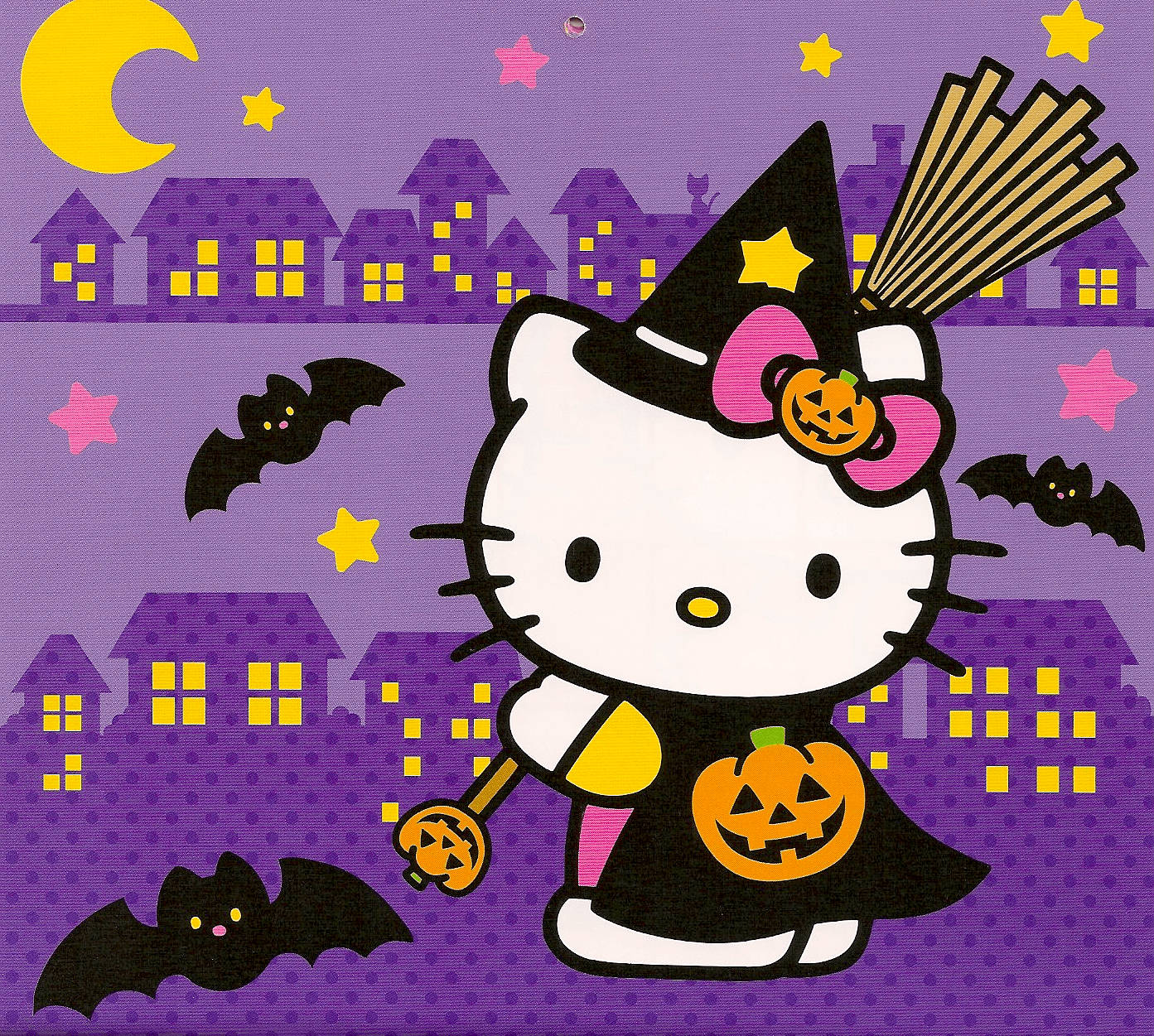 Hello Kitty Halloween Söpö Noita Taustakuvat