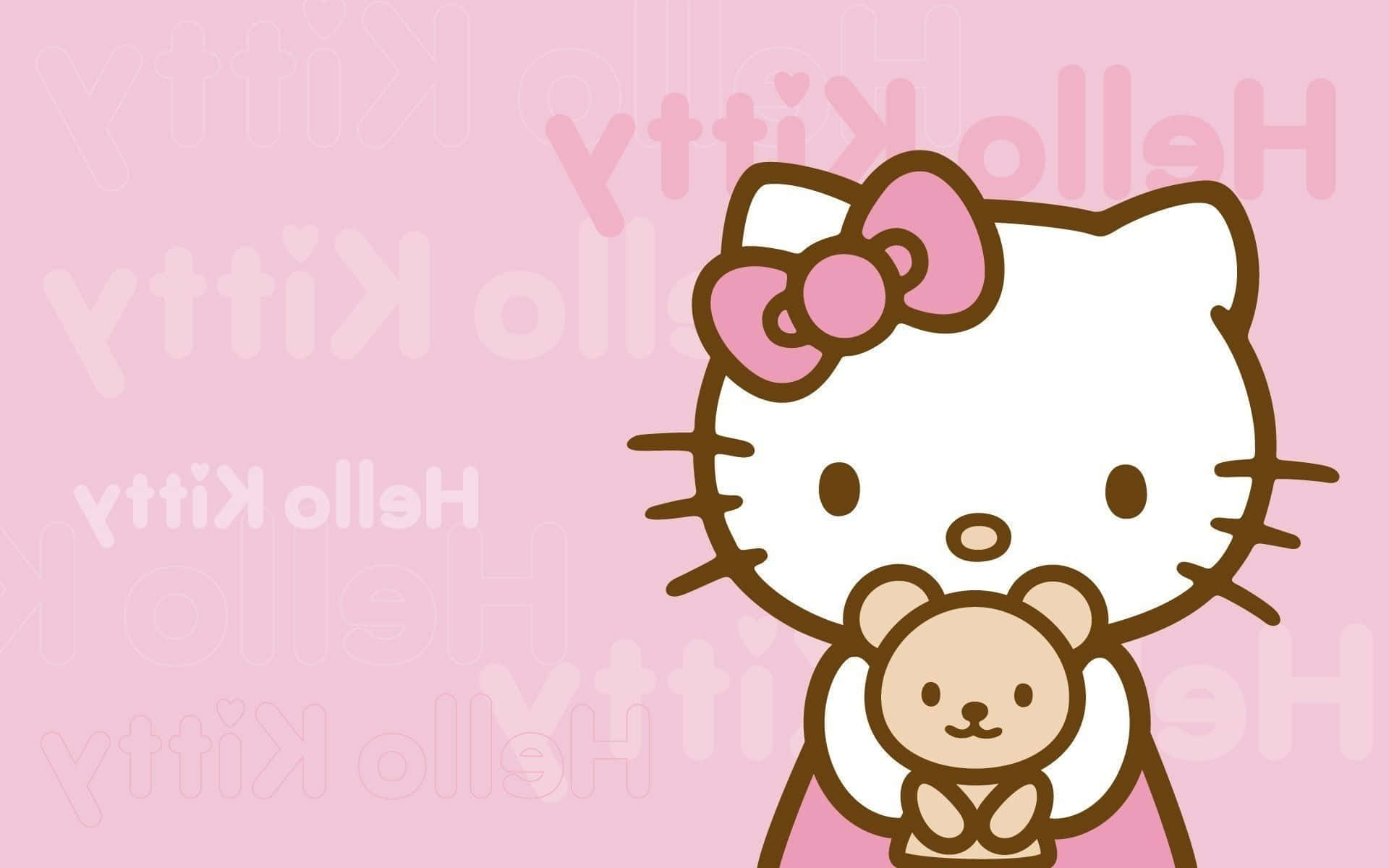 Hello Kitty käänteistä nimitaustaa vasten Taustakuvat