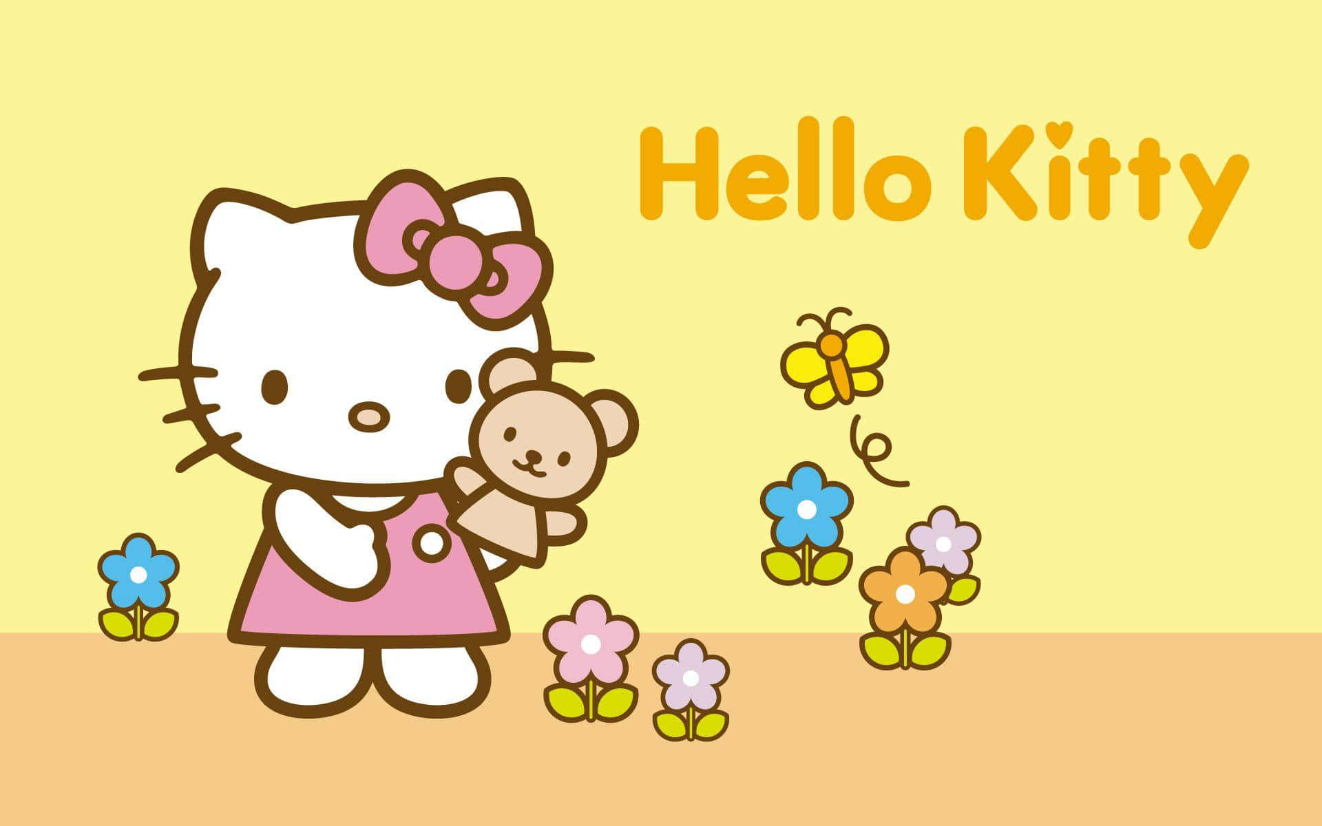 Hello Kitty -kannettava kukkatarha Taustakuvat