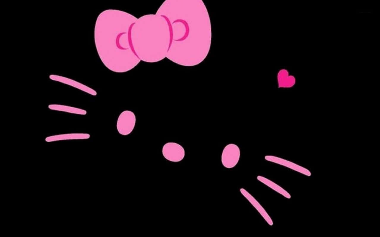 Hello Kitty -kasvot musta ja pinkki tausta Taustakuvat