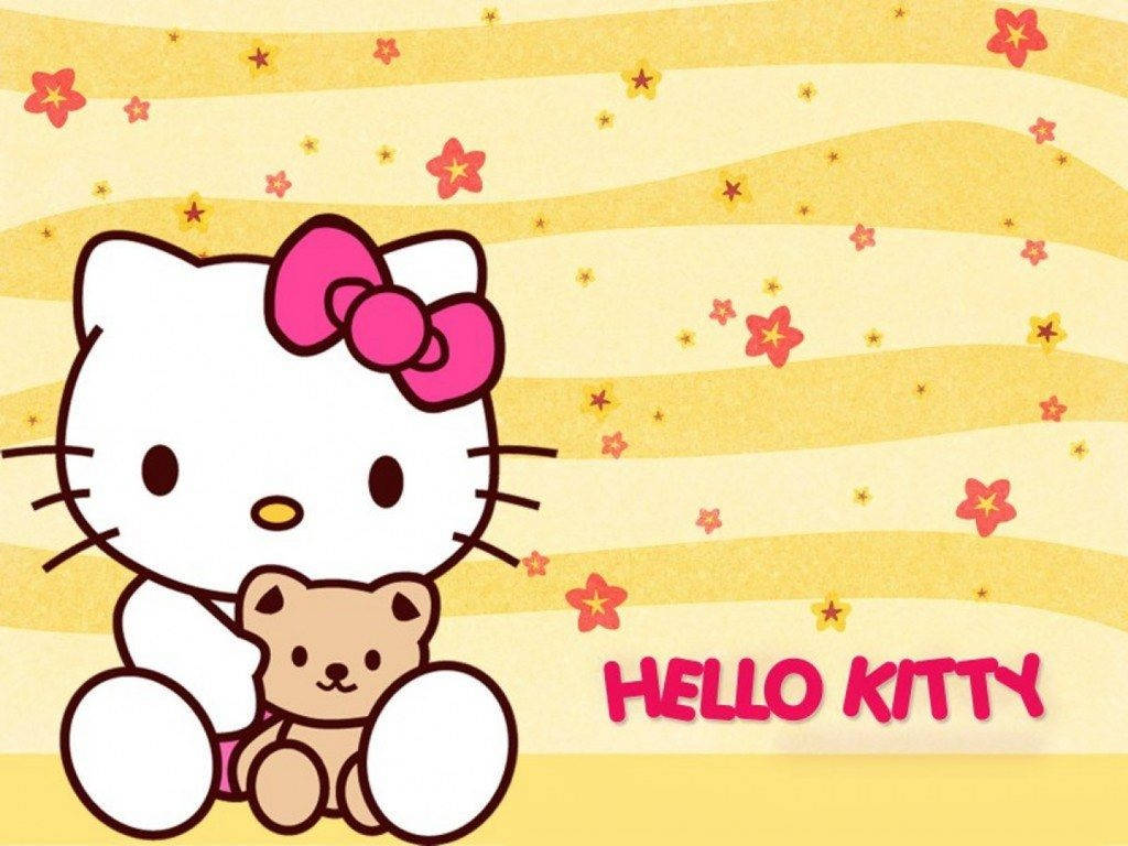 Hello Kitty keltaisella taustalla Taustakuvat