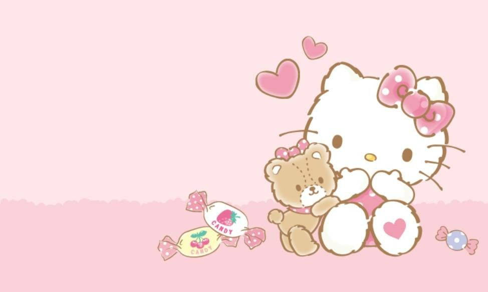 Hello Kitty puhaltaa lentosuukon Taustakuvat