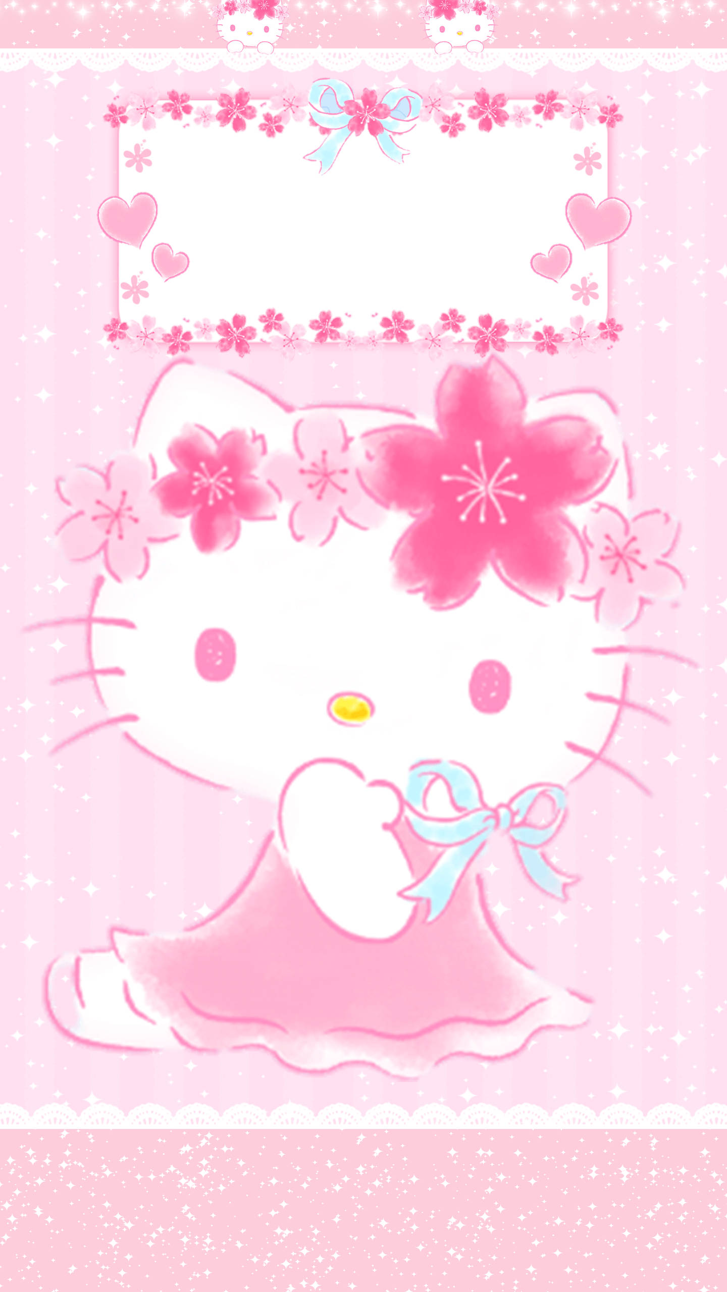 Hello Kitty söpöllä vaaleanpunaisella taustalla Taustakuvat
