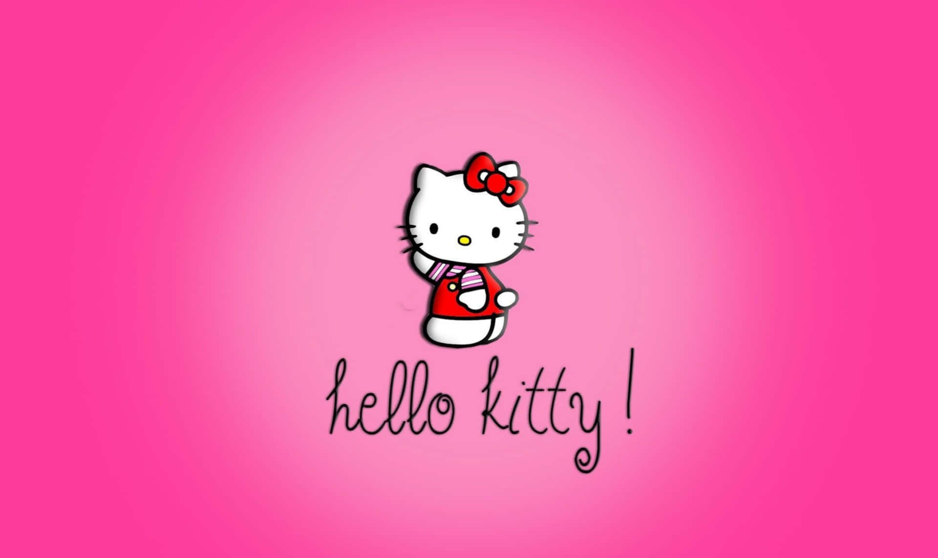 Hello Kitty -taustakuva vaaleanpunaisella pohjalla kannettavaan Taustakuvat