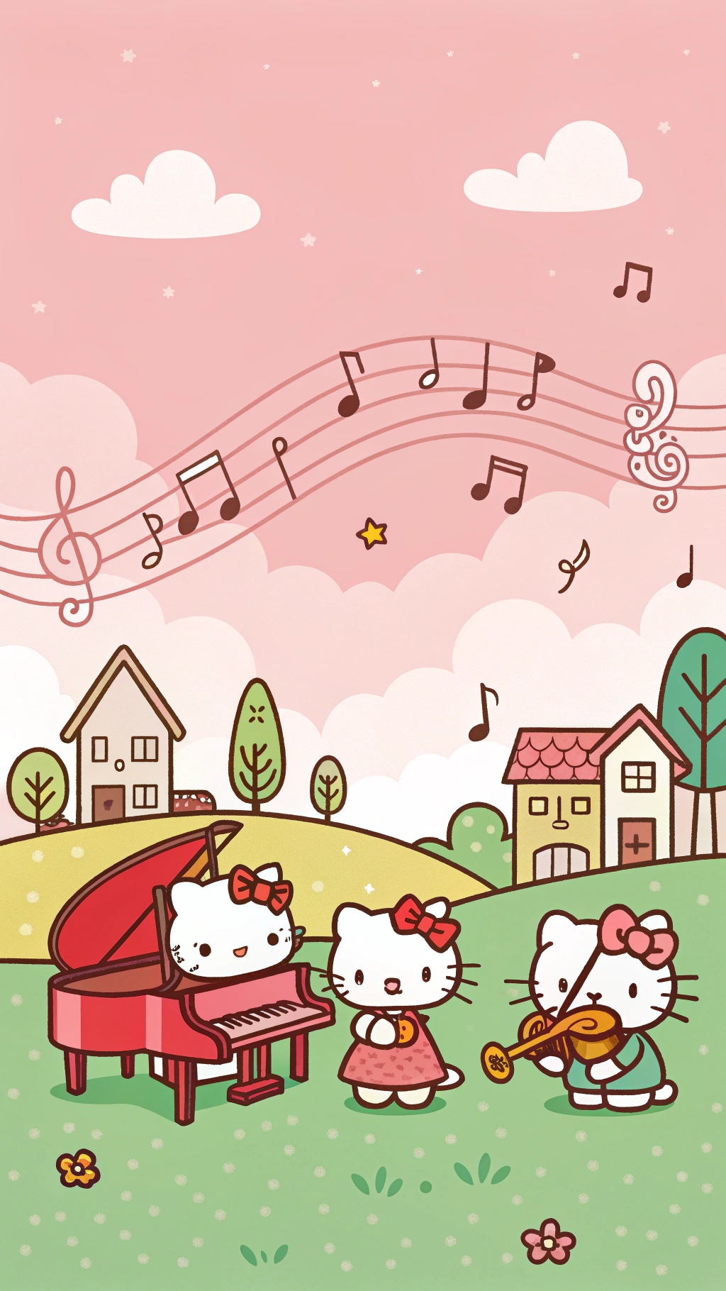 Hello Kittyn bändi varastaa sydämesi Taustakuvat