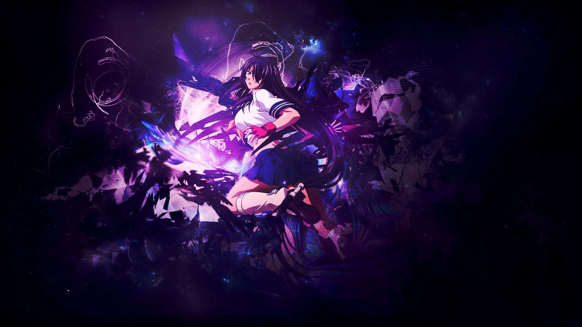 Henkeäsalpaava kohtaus fantastisesta violetista anime-maailmasta Taustakuvat