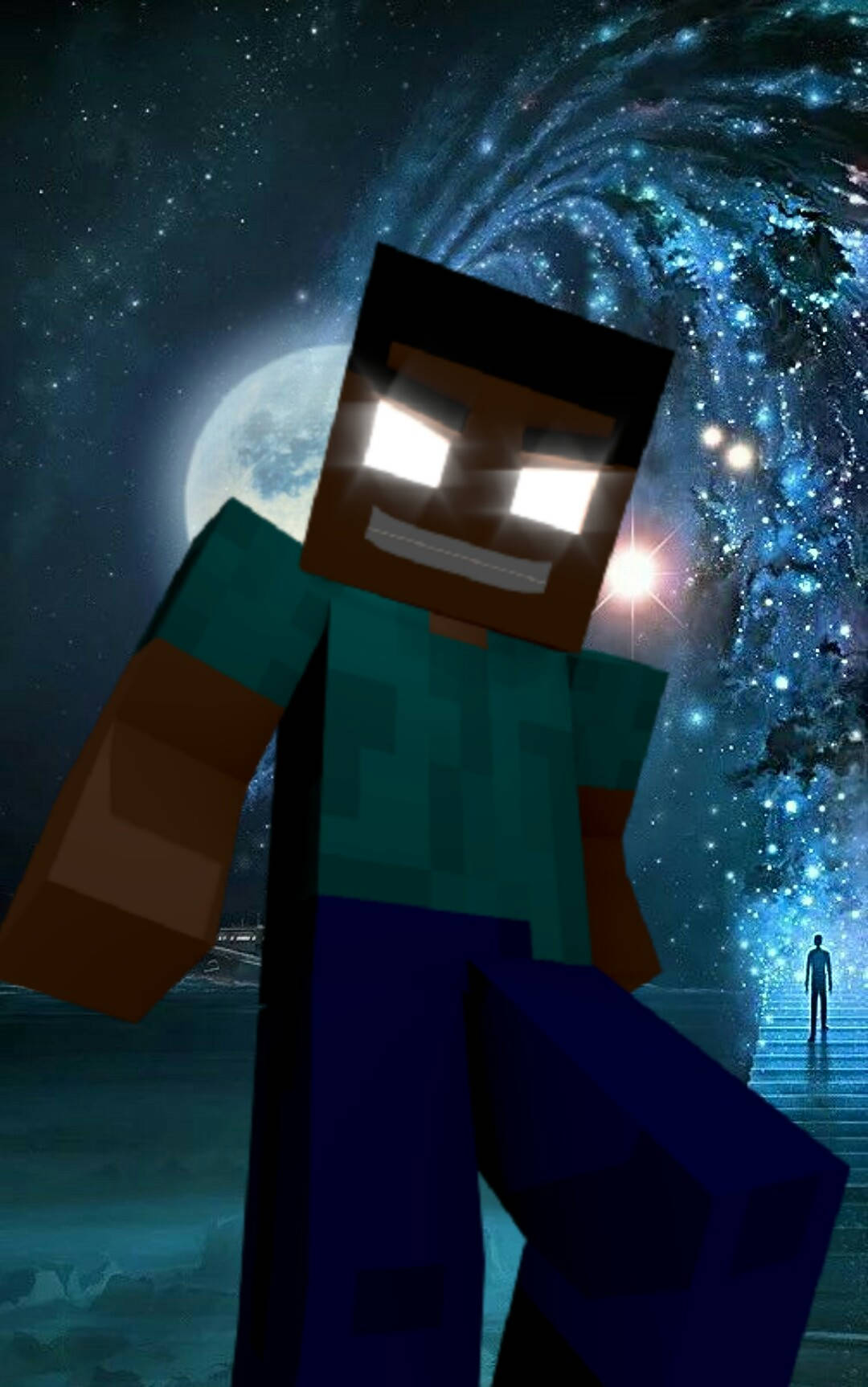 Herobrine Täysikuu Taide Taustakuvat