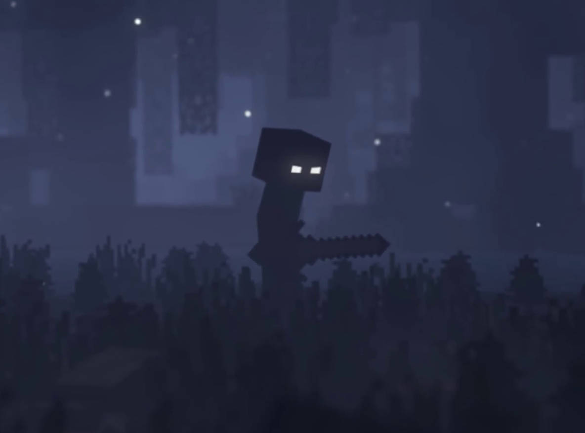 Herobrine tummansininen taide Taustakuvat