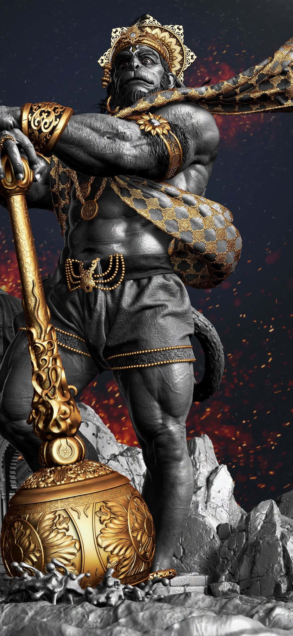 Herra Hanuman moderni patsas kuva Taustakuvat