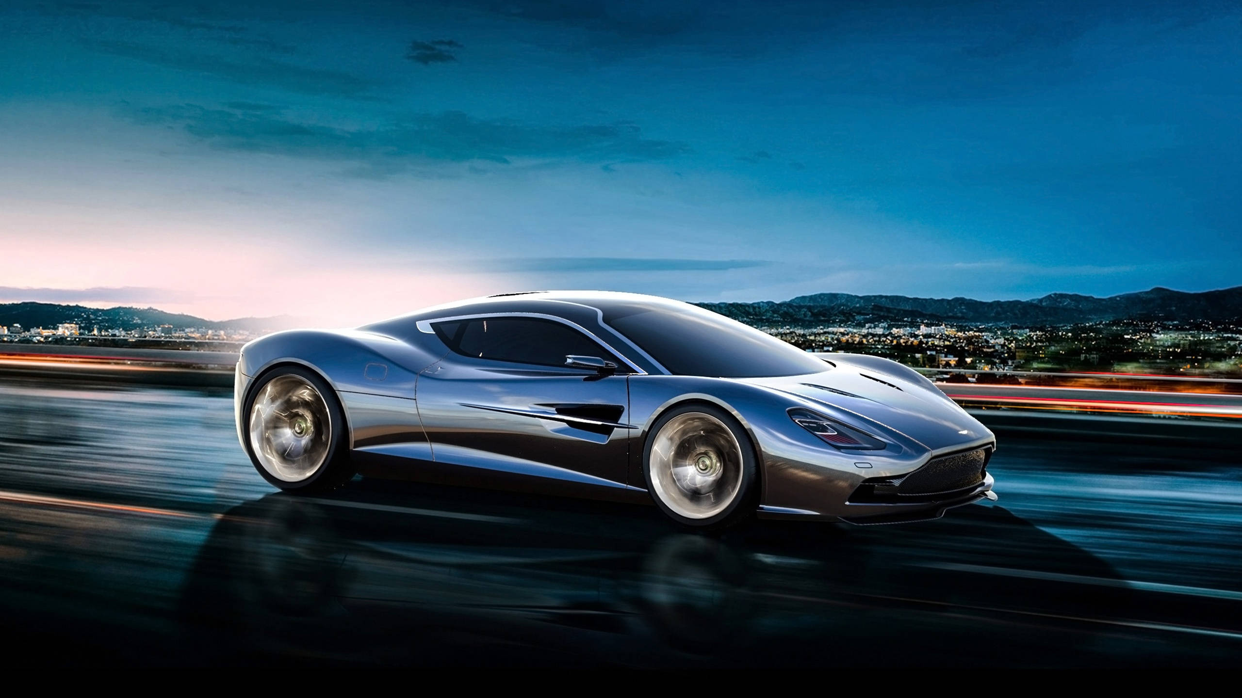Hieno auto Sininen Aston Martin Taustakuvat