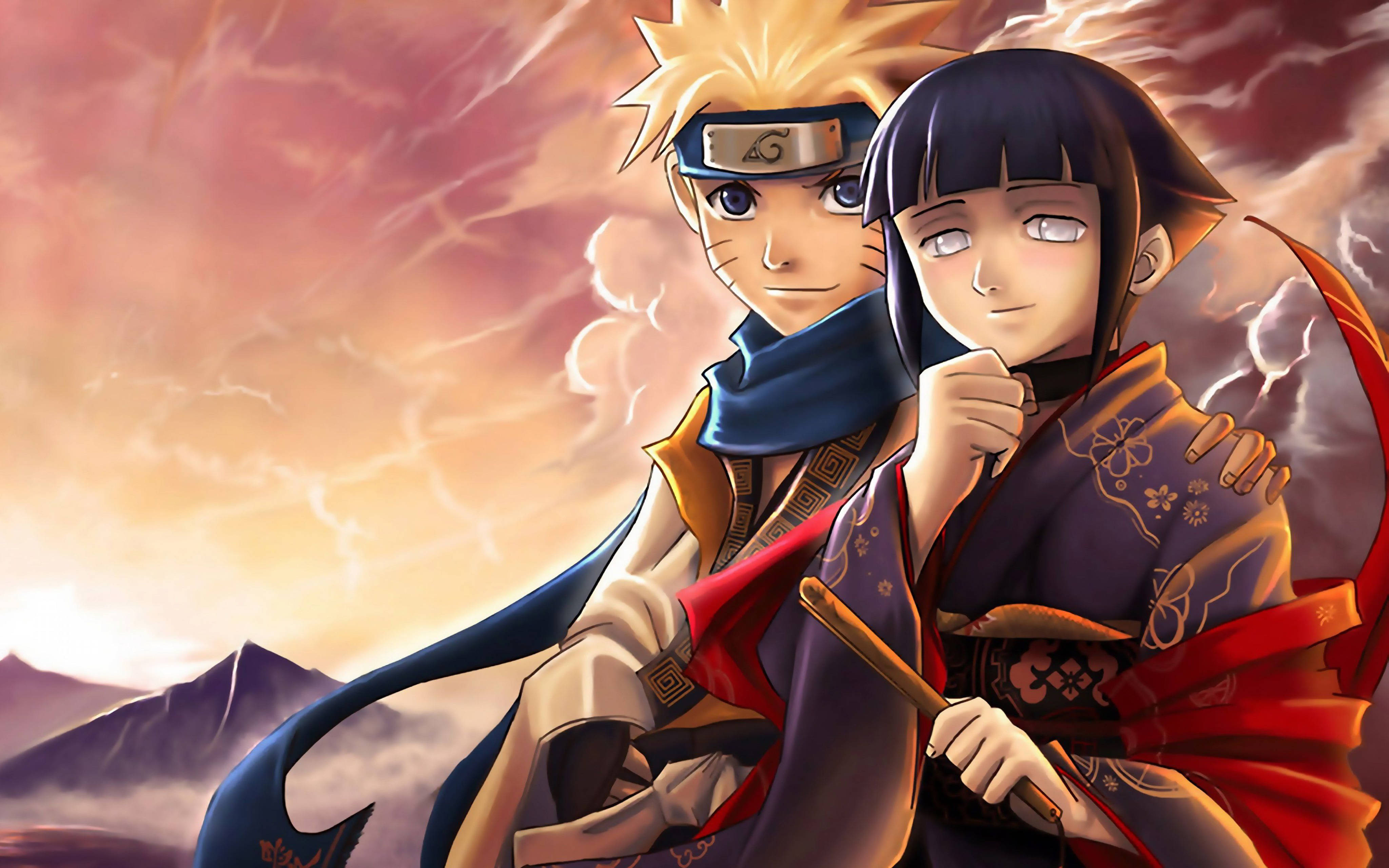 Hinata ja Naruto 4K Taustakuvat