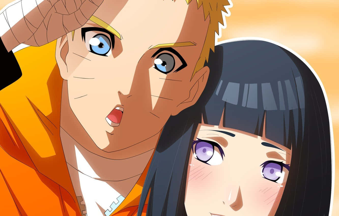Hinata Uzumaki punastuu ja katsoo Narutoa Taustakuvat
