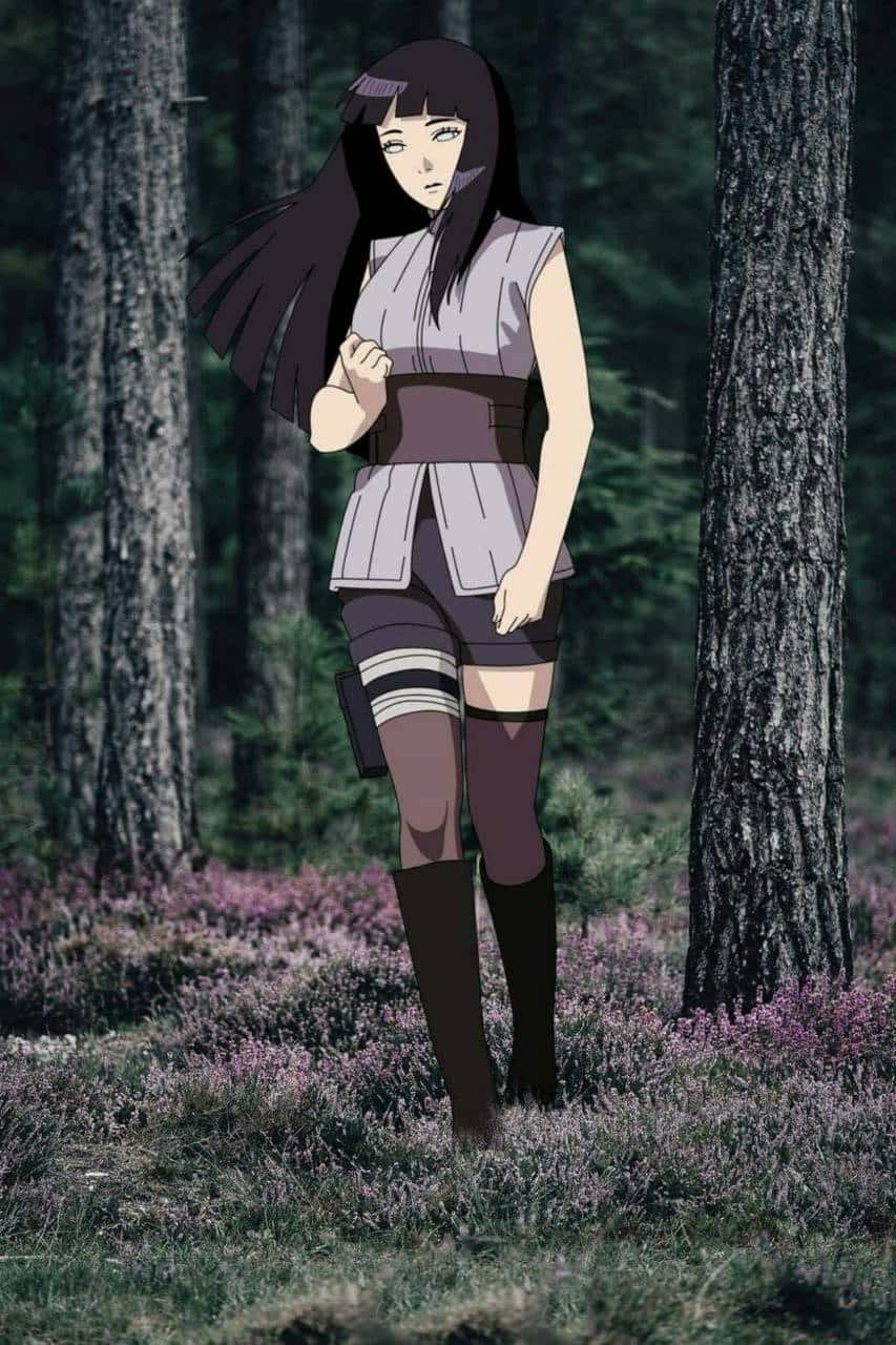 Hinata Uzumaki yksin metsässä Taustakuvat