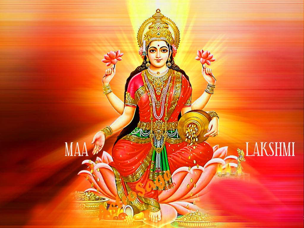 Hindulainen myytti Maa Lakshmi Taustakuvat