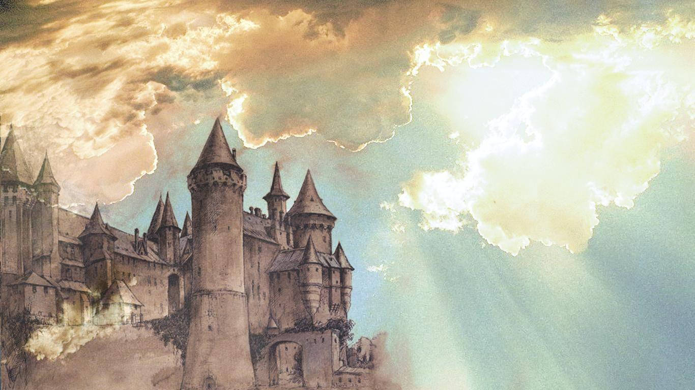 Hogwarts auringonsäteissä HP-estetiikka Taustakuvat