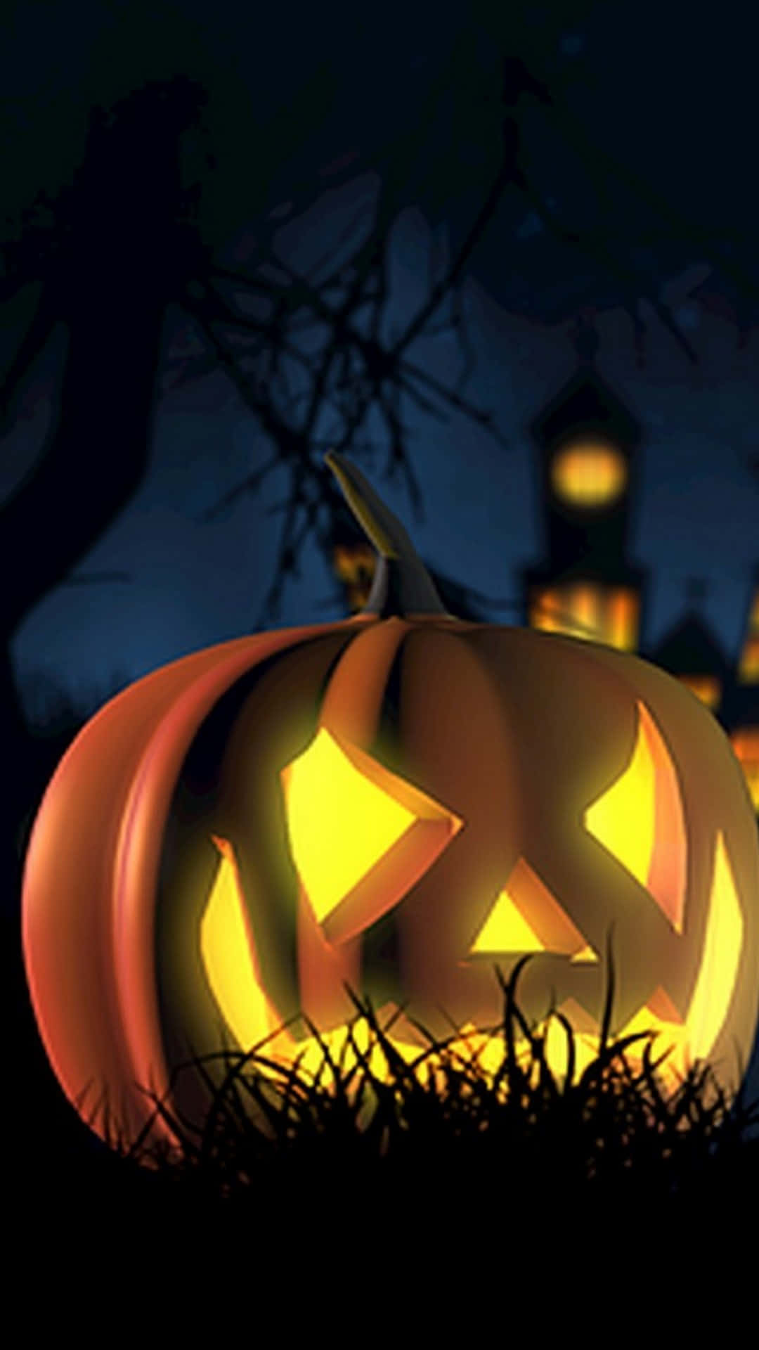 Hohtava Kurpitsalyhty iPhone Halloween Taustakuva Taustakuvat