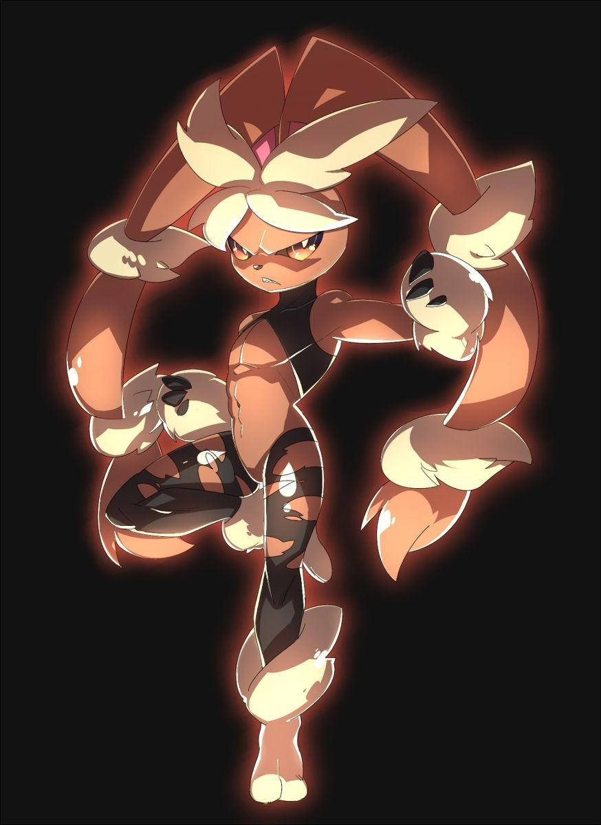 Hohtava Mega Lopunny taisteluasennossa Taustakuvat