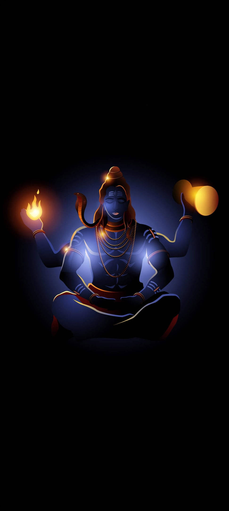 Hohtava tumma Shiva Taustakuvat