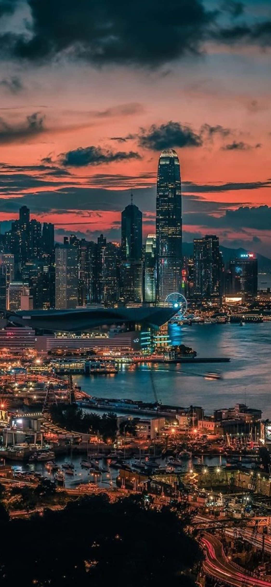 Hongkongin Kaupunki iPhone Näyttö Taustakuvat