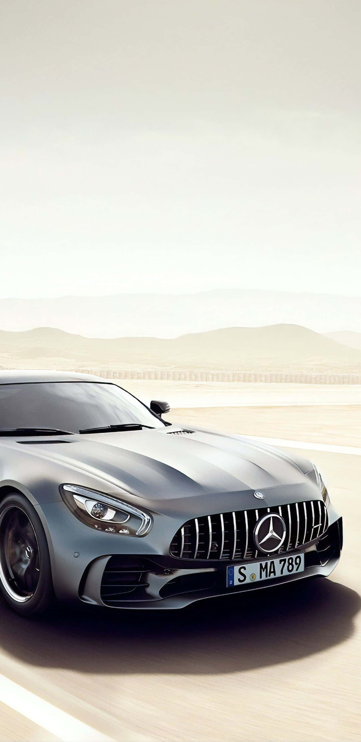 Hopea Mercedes aavikkotiellä Pixel 3XL AMG GT-R -taustakuva Taustakuvat