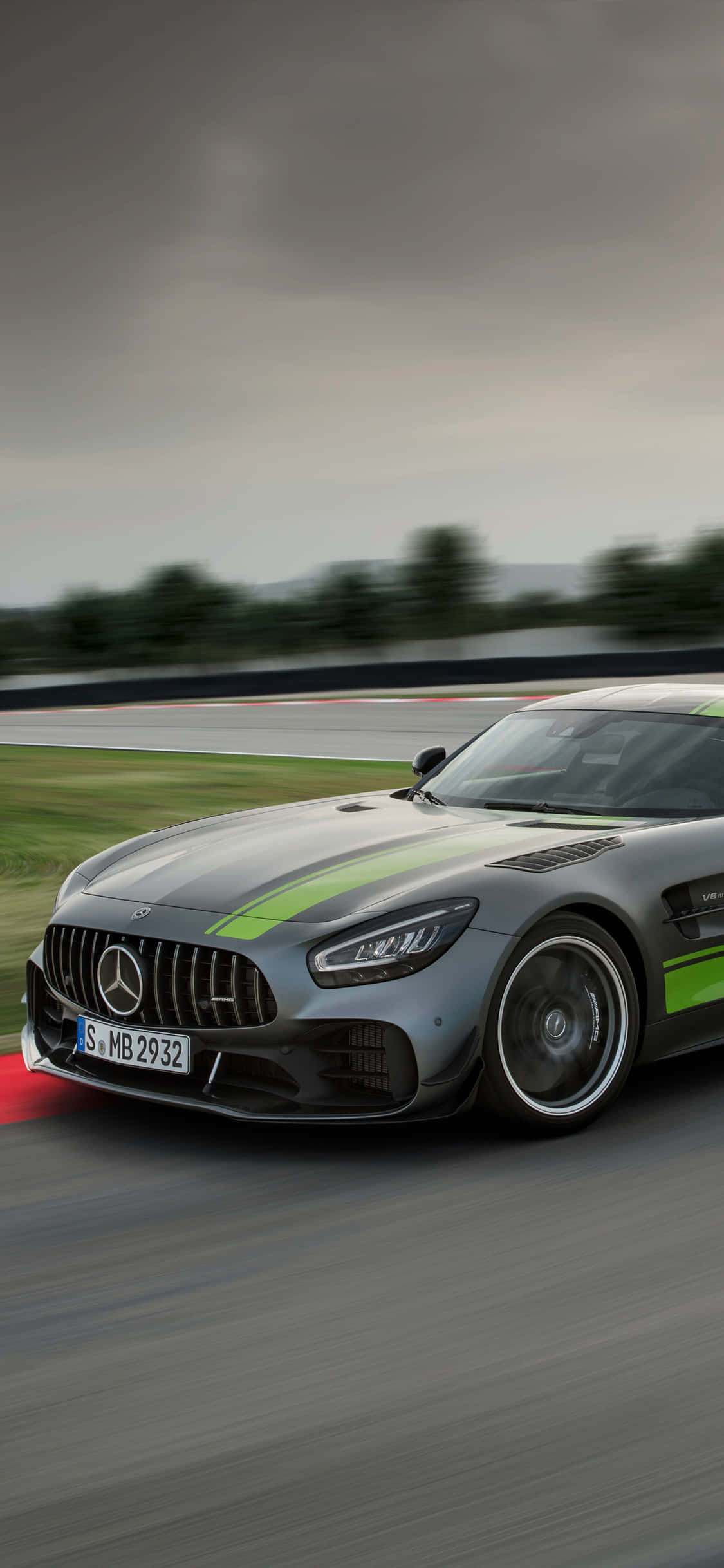 Hopea Vihreä iPhone Xs Mercedes Amg Tausta Taustakuvat